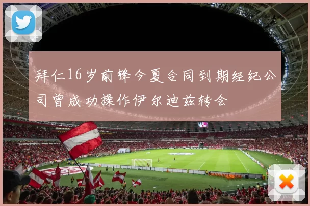 拜仁16岁前锋今夏合同到期经纪公司曾成功操作伊尔迪兹转会